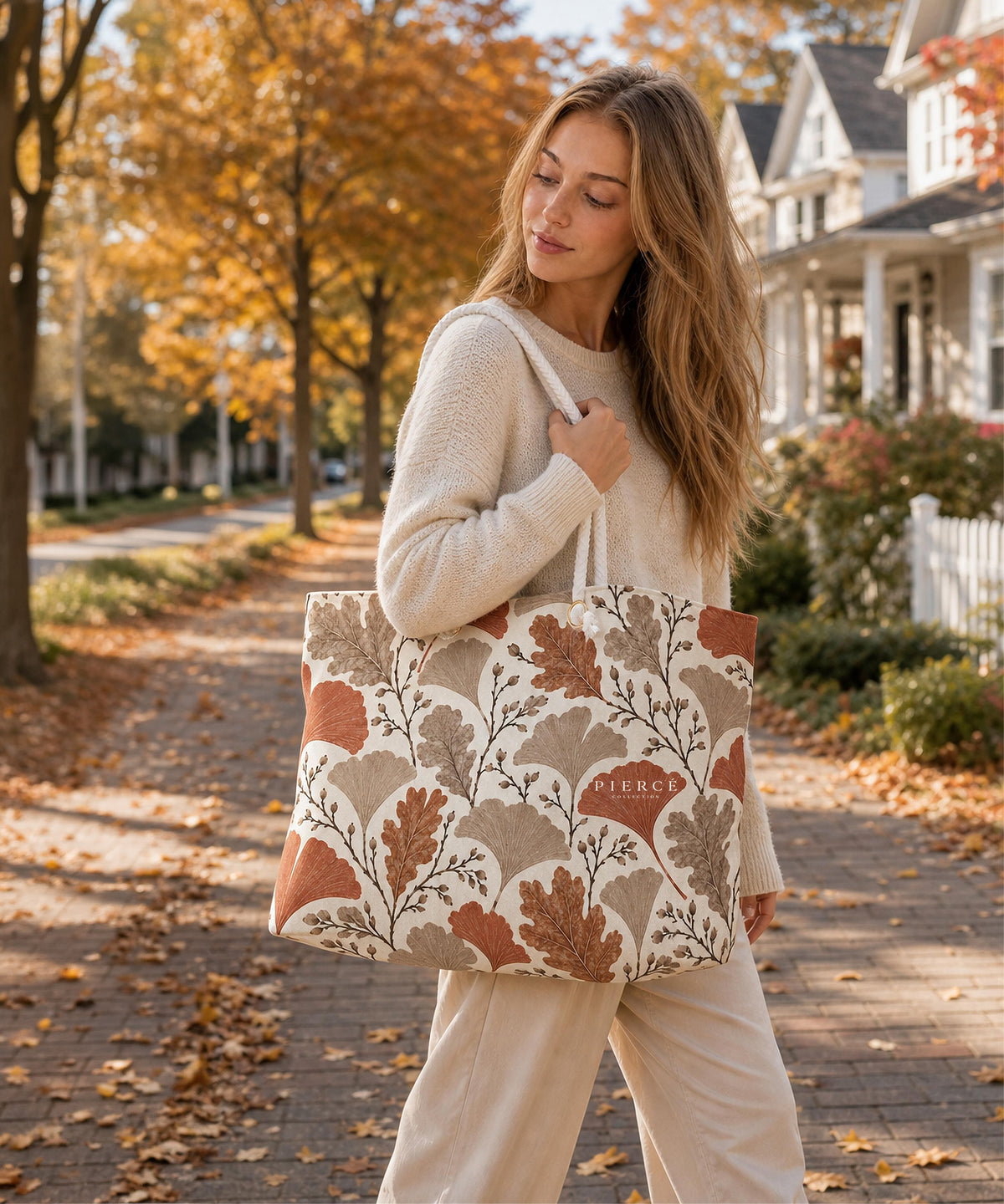 Piercé Collection Autumn Botanical Weekender Bag