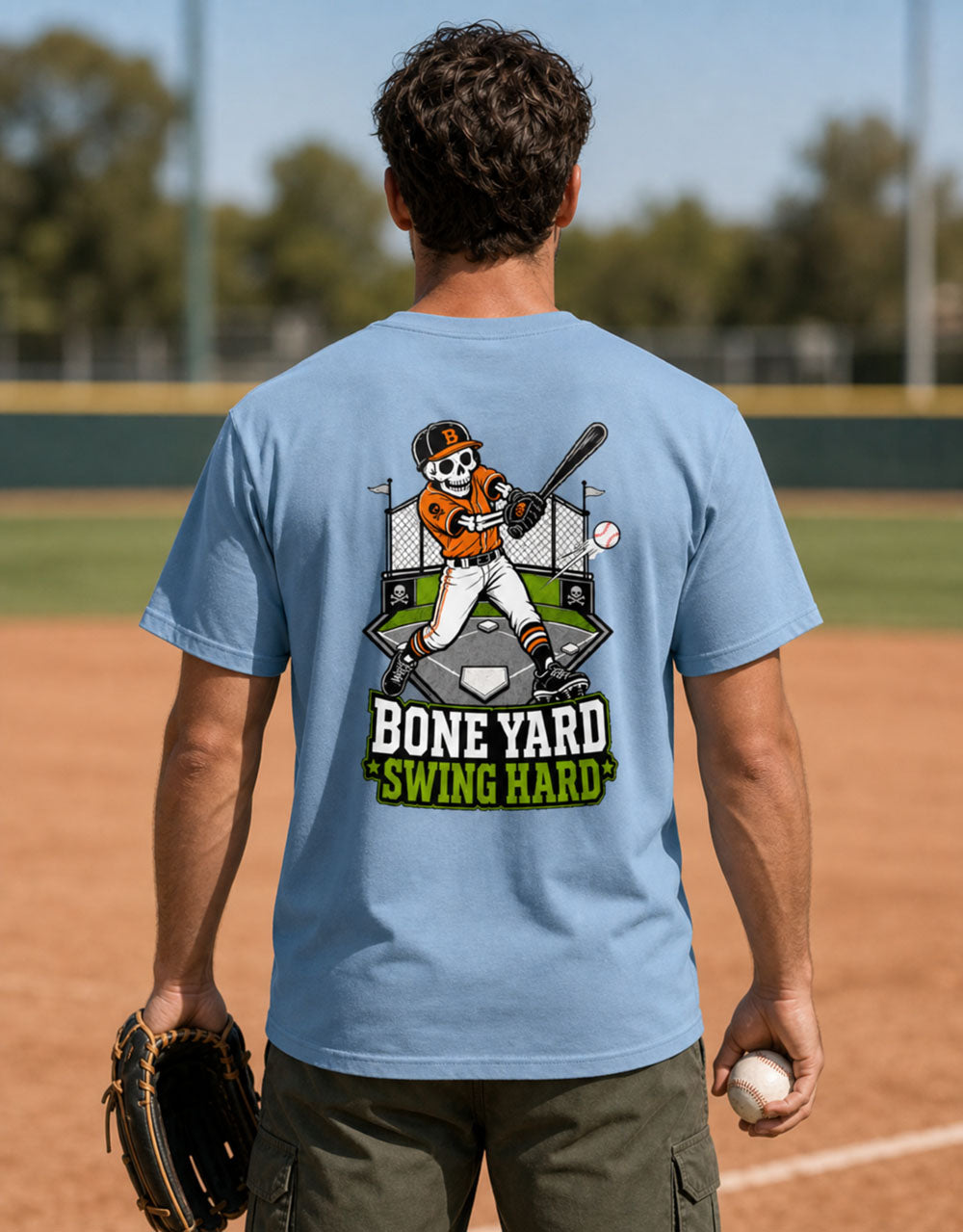 Bone Legends "Swing Hard" Men's Graphic Tee