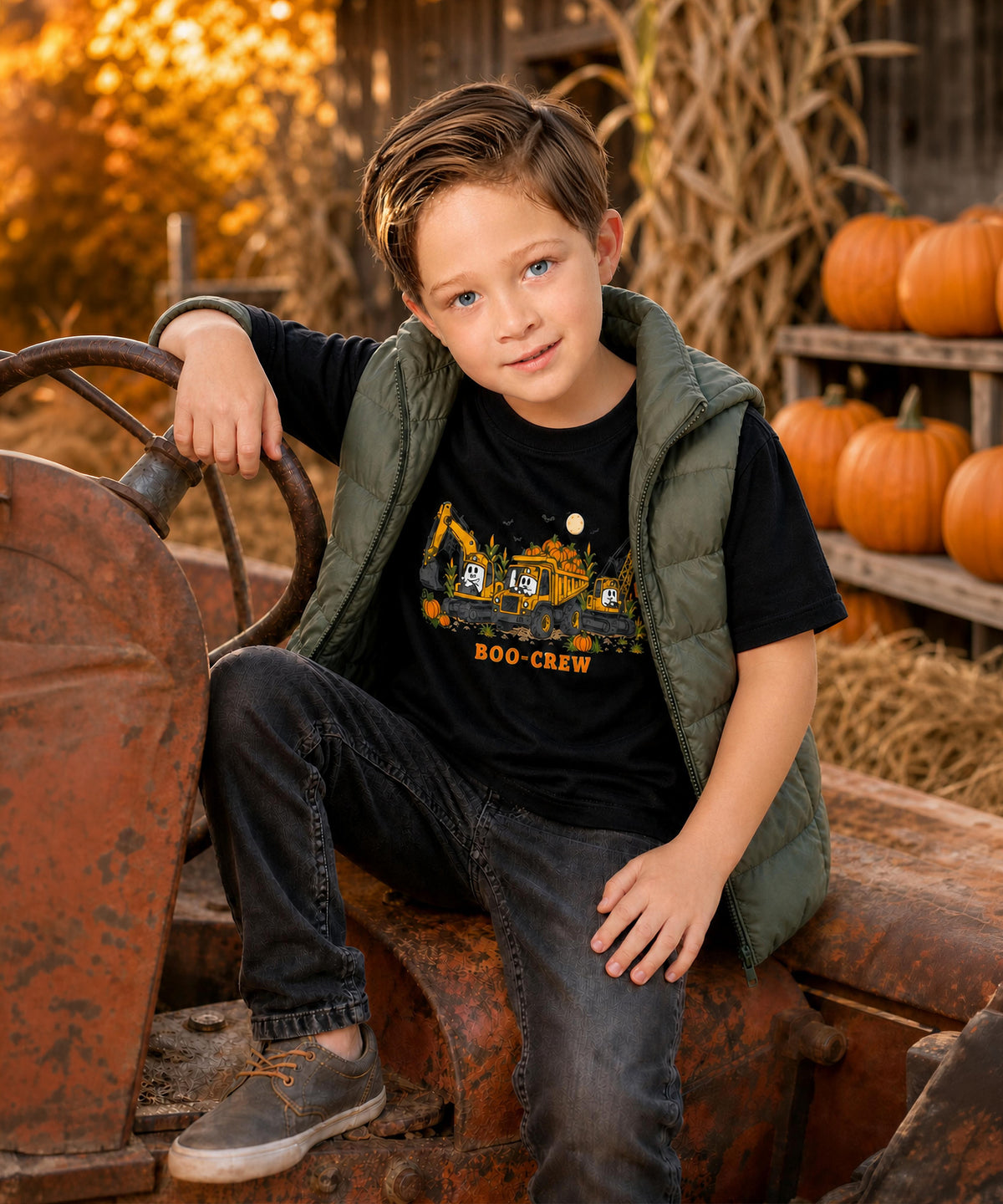 Golden Moments "Boo Crew" Crane Youth Graphic Tee