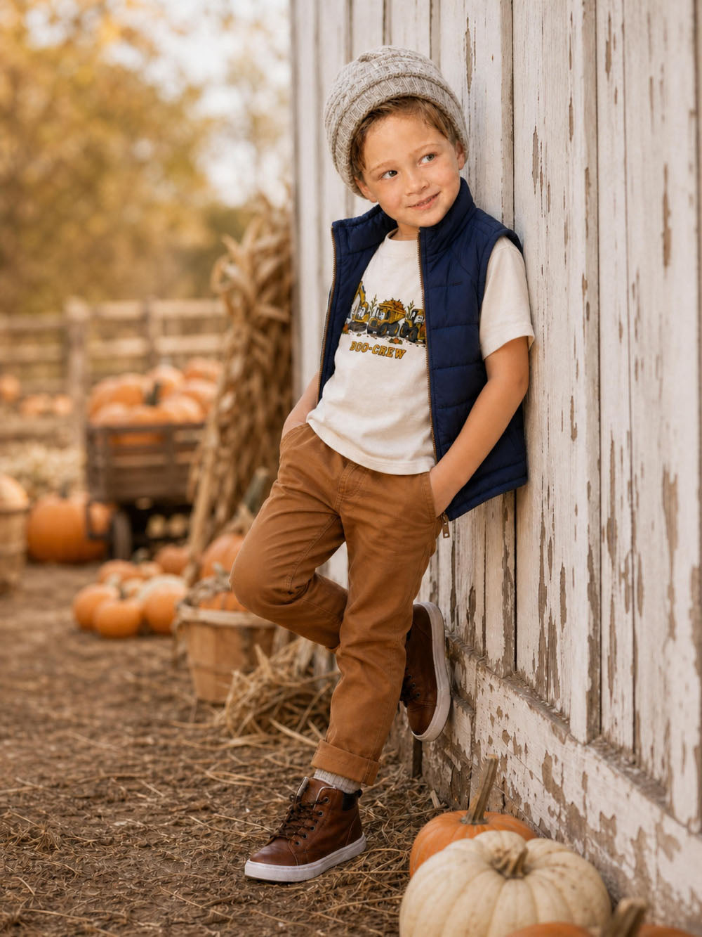 Golden Moments "Boo Crew" Tractor Bucket Youth Graphic Tee