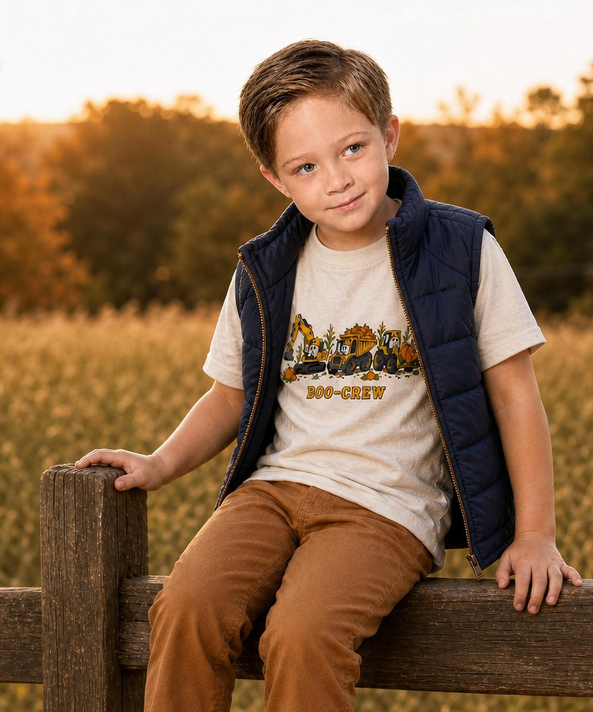 Golden Moments "Boo Crew" Tractor Bucket Youth Graphic Tee