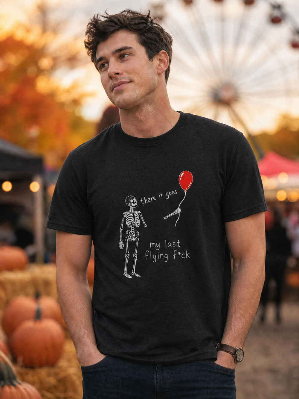 Golden Moments "Skeleton Balloon" Graphic Tee