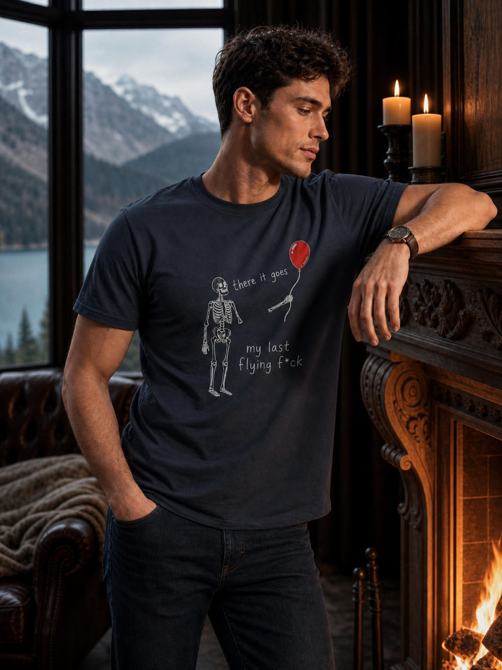 Golden Moments "Skeleton Balloon" Graphic Tee