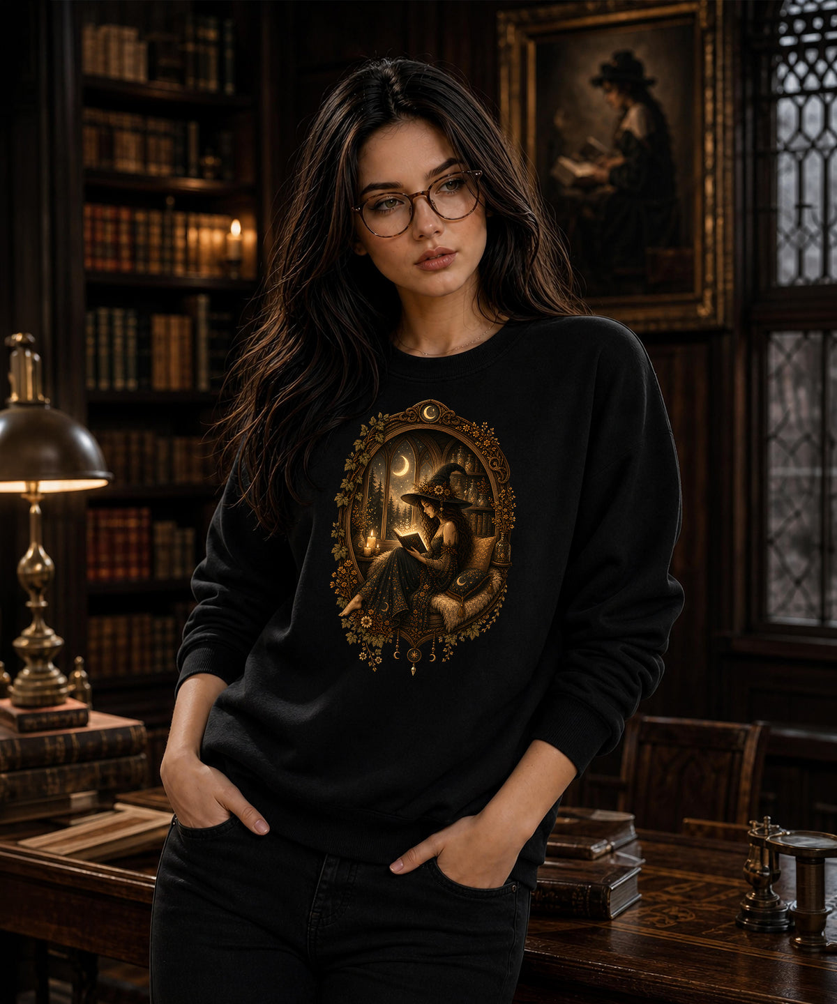 Golden Moments "Witch's Book Nook" Crewneck Sweatshirt