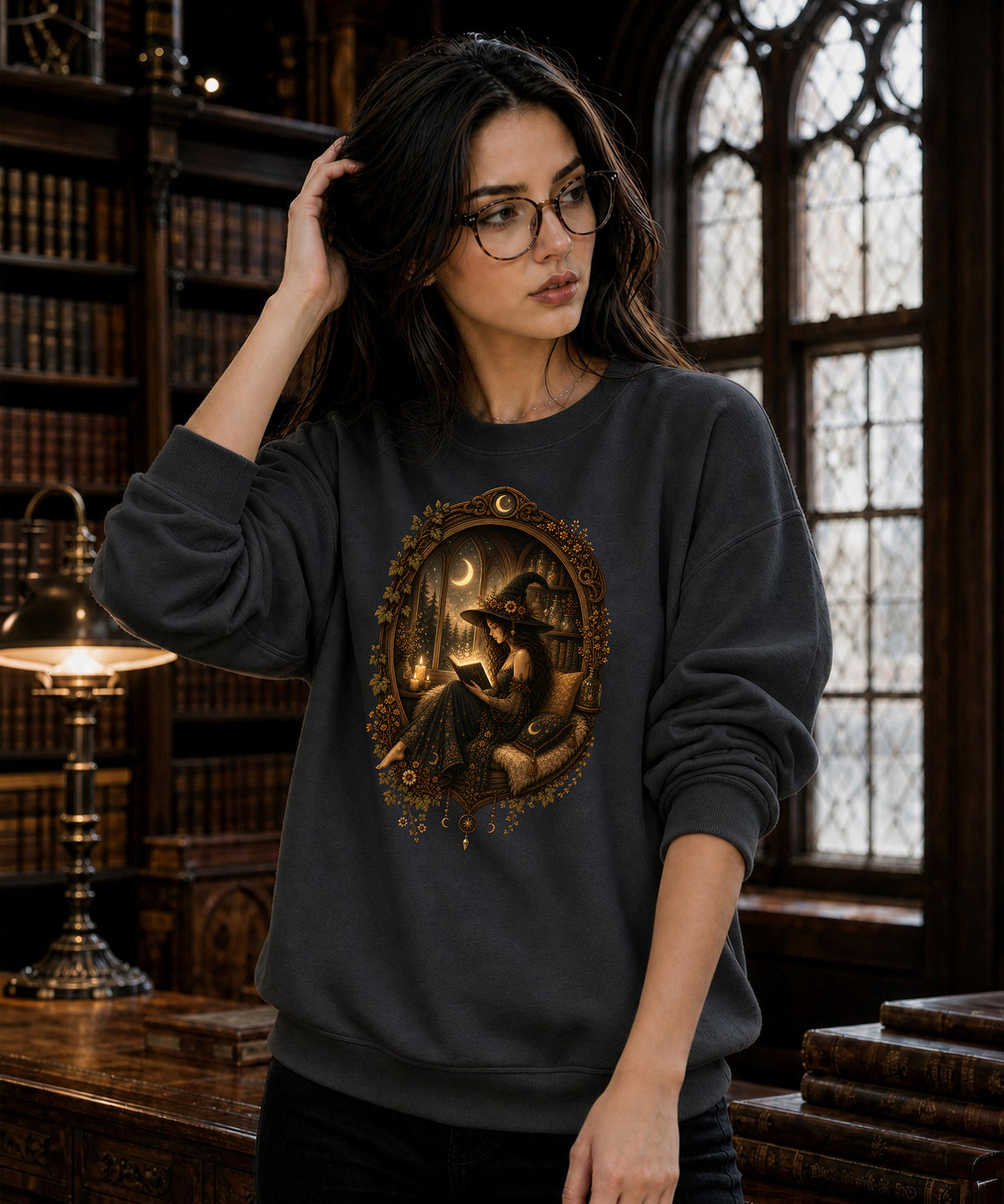 Golden Moments "Witch's Book Nook" Crewneck Sweatshirt