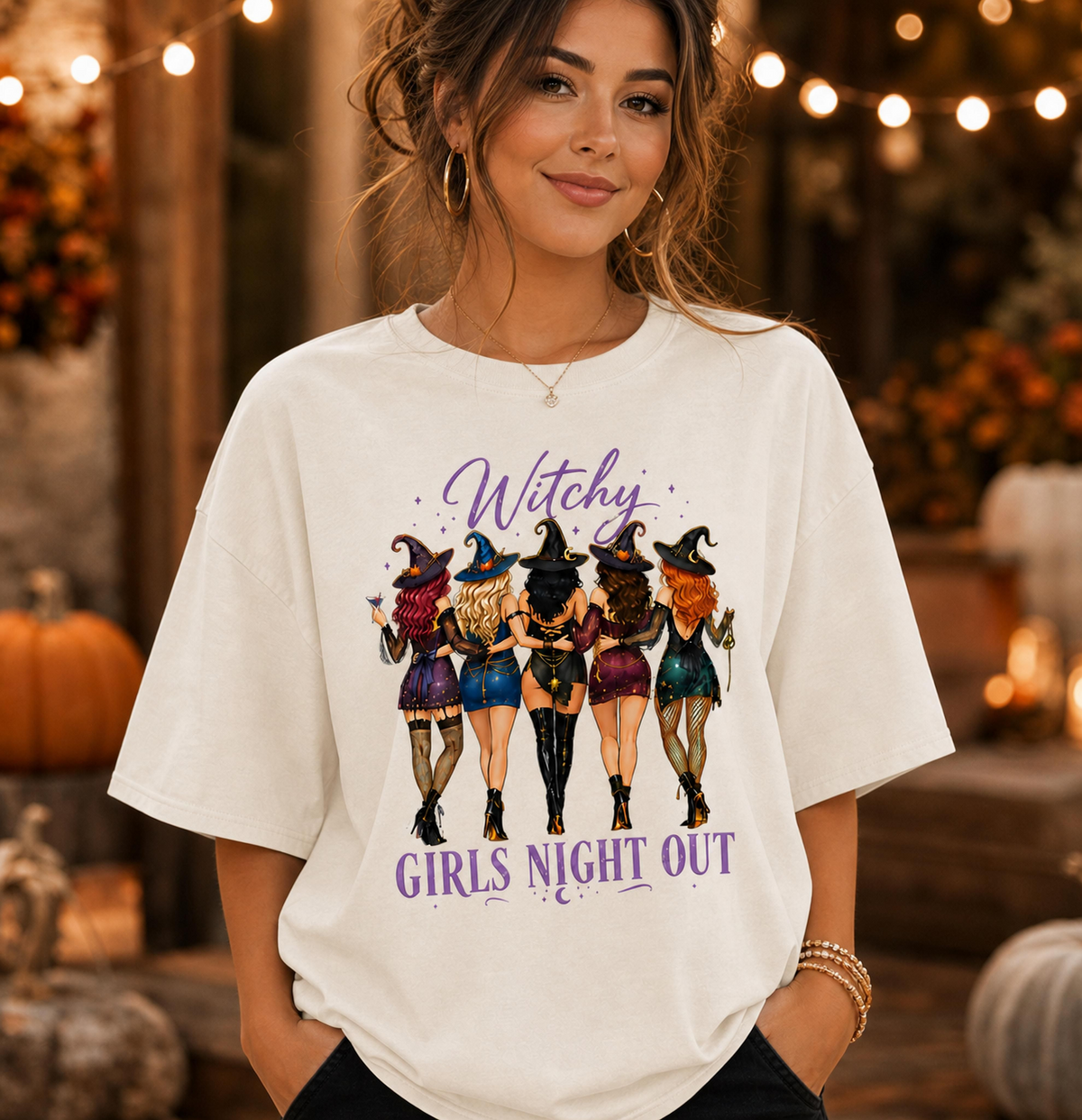 Golden Moments “Witchy Girls Night Out” Graphic Tee