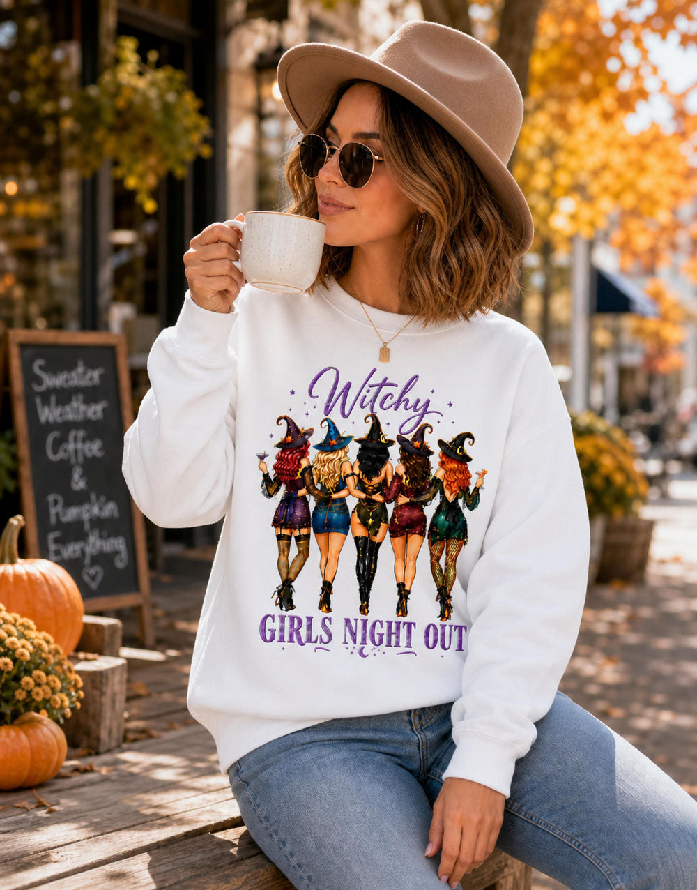 Golden Moments “Witchy Girls Night Out” Long Sleeve Tee